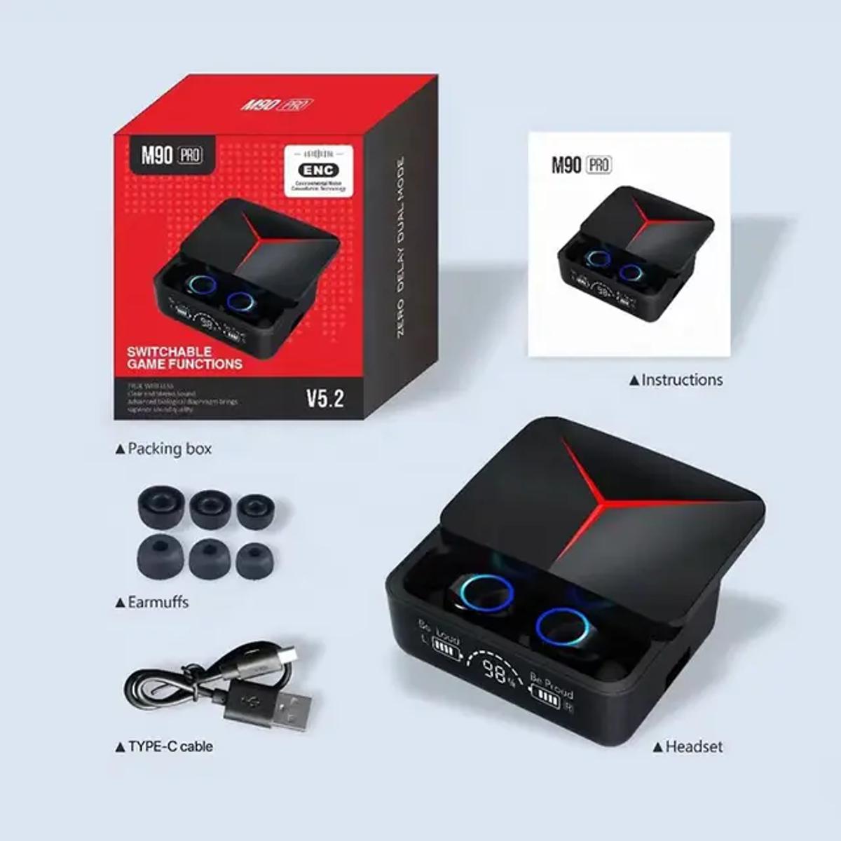 M90 PRO Earbuds with Power bank