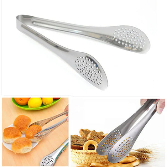 Stainless Steel Food Serving Tong With Holes