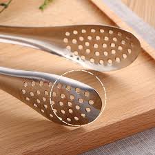 Stainless Steel Food Serving Tong With Holes